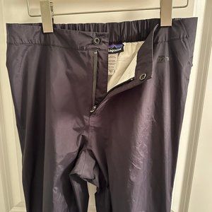 Patagonia H2No Waterproof Shell Pants, Black, M, full zip each leg